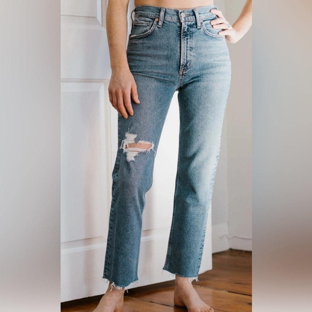 Citizens Of Humanity Denim Blue Cropped Jeans